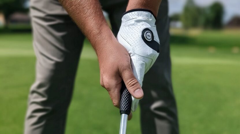 Correct golf grip to help prevent a slice